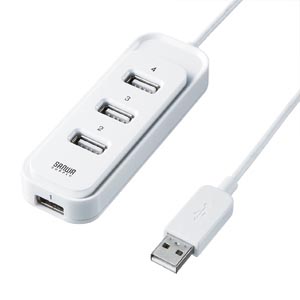 USB-HUB244WH / USB2.0ハブ(4ポート・ホワイト）