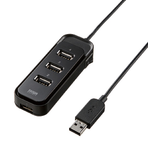 USB-HUB246BK / USB2.0ハブ(4ポート・ブラック)