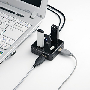 USB-HUB250BK / USB2.0ハブ（ブラック）