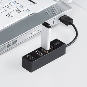 USB-HUB251BK / 4ポートUSB2.0ハブ（ブラック）