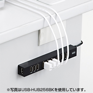 USB-HUB254BK / 磁石付き4ポートUSB2.0ハブ（ブラック）