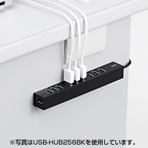USB-HUB253BK / 磁石付き4ポートUSB2.0ハブ（ブラック）