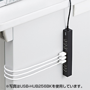 USB-HUB252BK / 磁石付き4ポートUSB2.0ハブ（ブラック）