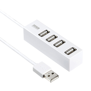 USB-HUB252W / 磁石付き4ポートUSB2.0ハブ（ホワイト）