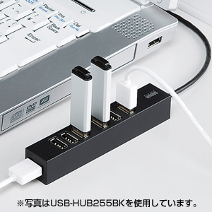 USB-HUB255R / 磁石付き7ポートUSB2.0ハブ（レッド）