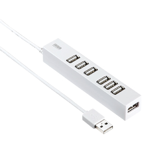 USB-HUB255W / 磁石付き7ポートUSB2.0ハブ(ホワイト)