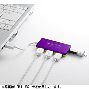 USB-HUB257D / 4ポートUSB2.0ハブ（オレンジ）