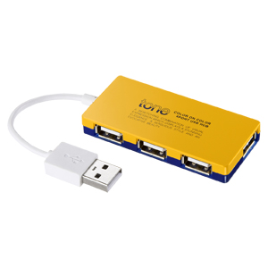 USB-HUB257D / 4ポートUSB2.0ハブ（オレンジ）