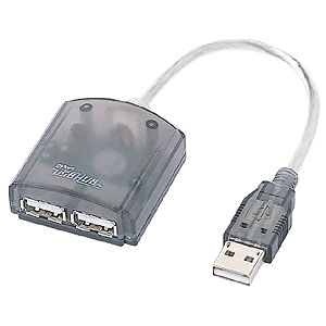 USB-HUBN12CBK / コンパクトUSBハブ(2ポート・クリアブラック)