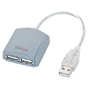 USB-HUBN12SV / コンパクトUSBハブ（2ポート・シルバー）