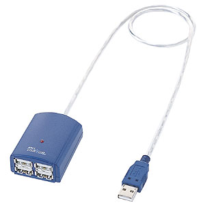 USB-HUBN13MB / コンパクトUSBハブ(4ポート・メタリックブルー)