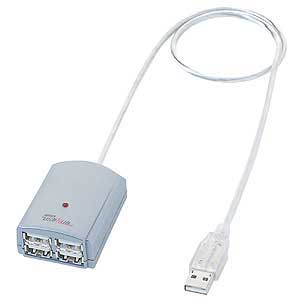 USB-HUBN13SV / コンパクトUSBハブ(4ポート・シルバー)