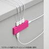 USB-HUM410P 磁石付スリム4ポートUSB2.0ハブ(ピンク) USB-HUM410P / 磁石付スリム4ポートUSB2.0ハブ(ピンク)