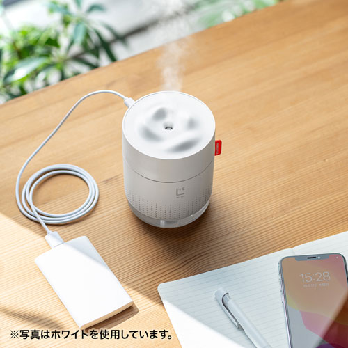 USB-TOY100GY【USB加湿器(LEDライト付き) グレー】おしゃれで