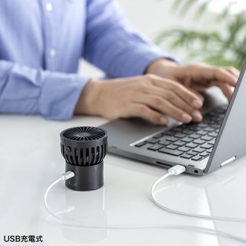 USB-TOY101BK / 4WAY USB扇風機（USB充電式）