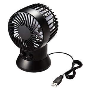 USB-TOY88BK / USB扇風機(ツイン羽根タイプ・ブラック/ホワイト)