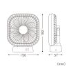 USB-TOY98BK / 充電機能付きUSB扇風機（ブラック）