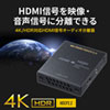 VGA-CVHD8 / 4K/HDR対応HDMI信号オーディオ分離器（光デジタル/アナログ対応）