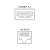 VGA-EXHDL4 / HDMIエクステンダー（送信機・4分配）