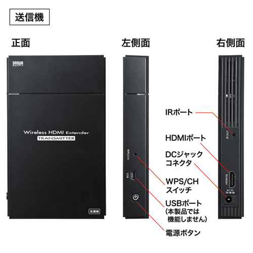 VGA-EXWHD5 / ワイヤレスHDMIエクステンダー（据え置きタイプ・セットモデル）