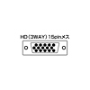 VGA-HR2K モニタ分配器(2分配) VGA-HR2K / モニタ分配器(2分配)