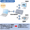 VGA-HRSW2 スイッチ付モニタ分配器(2分配) VGA-HRSW2 / スイッチ付モニタ分配器(2分配)