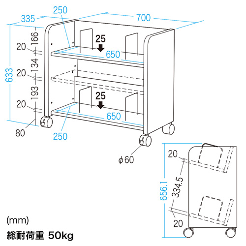 WG-302 / 高耐荷重ファイルワゴン