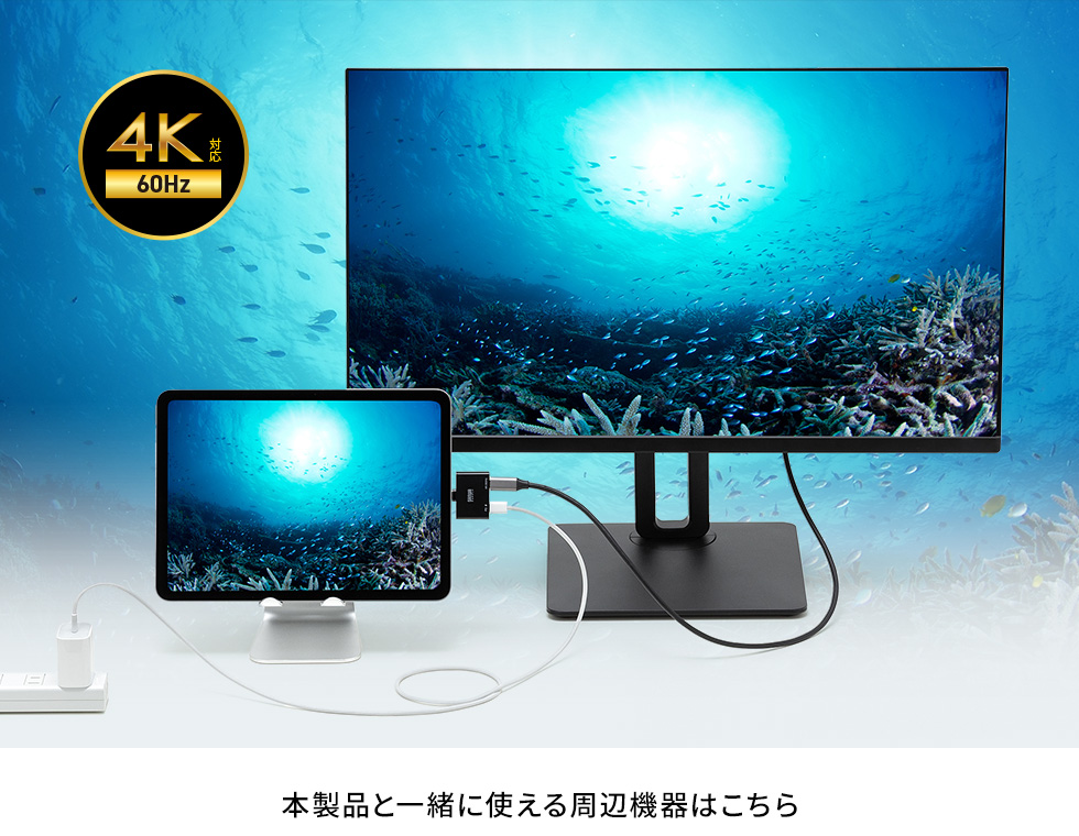 Type-C接続のモニターに対応