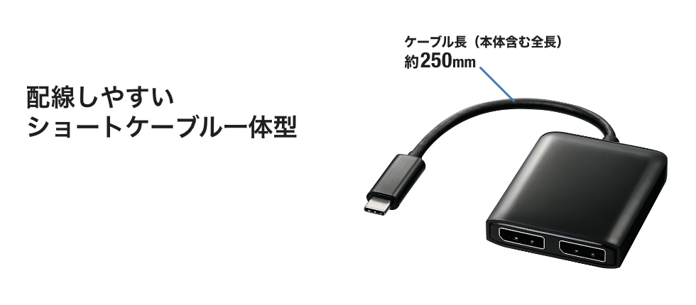 AD-ALCMST2DP【USB TypeC MSTハブ (DisplayPort Altモード