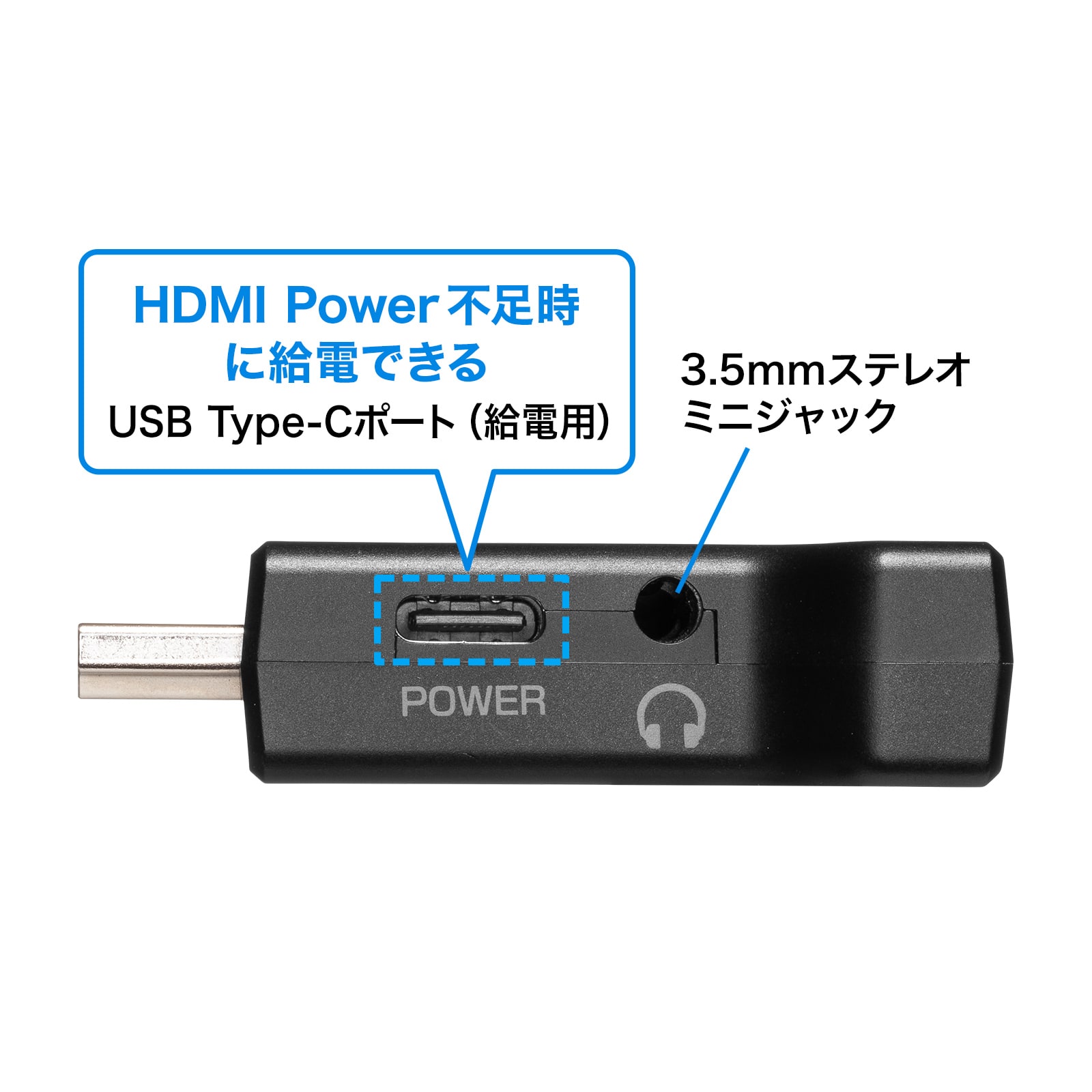 HDMI Power不足時に給電できる