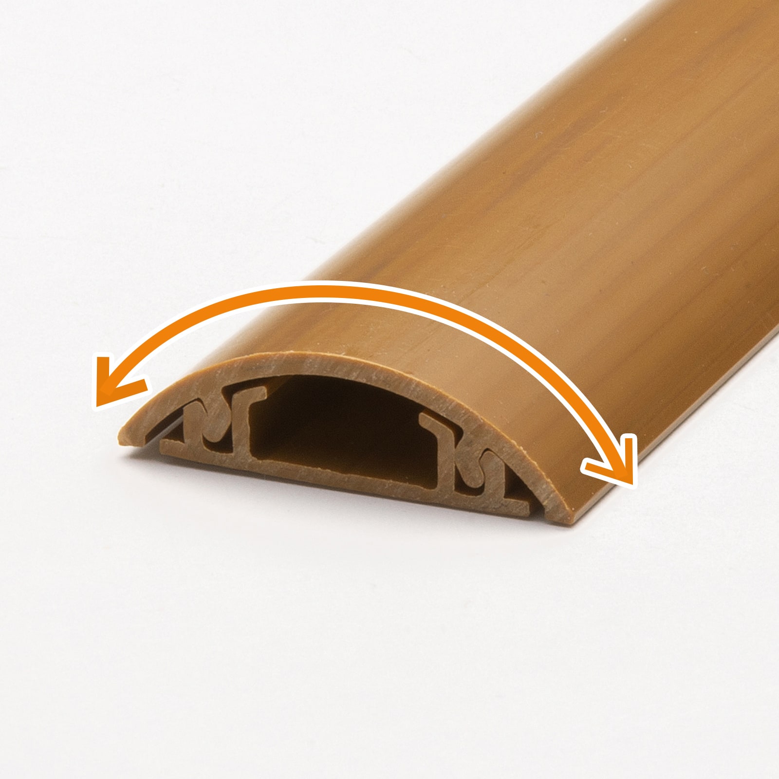 ゆるやかなラウンド形状でつまずき防止