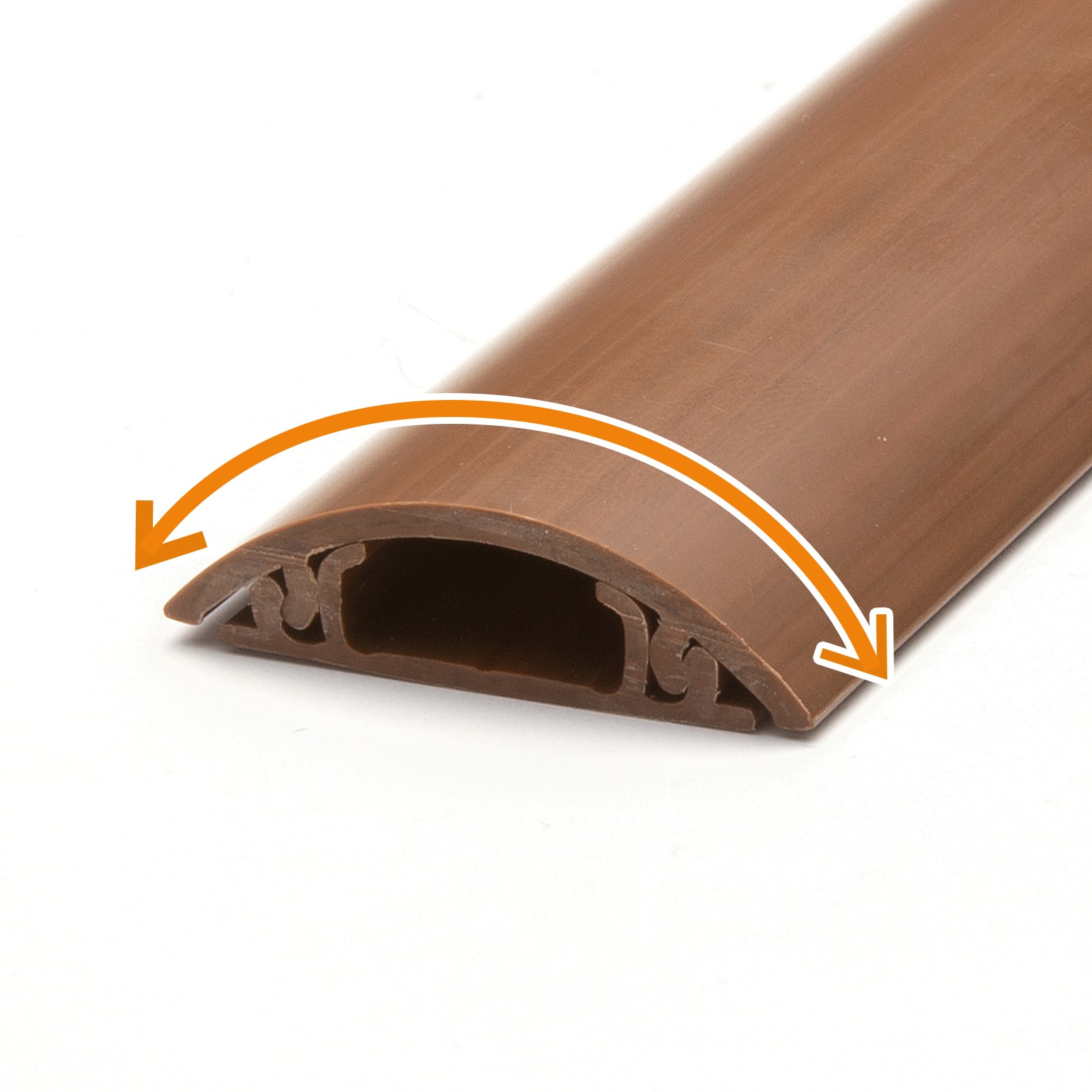 ゆるやかなラウンド形状でつまずき防止