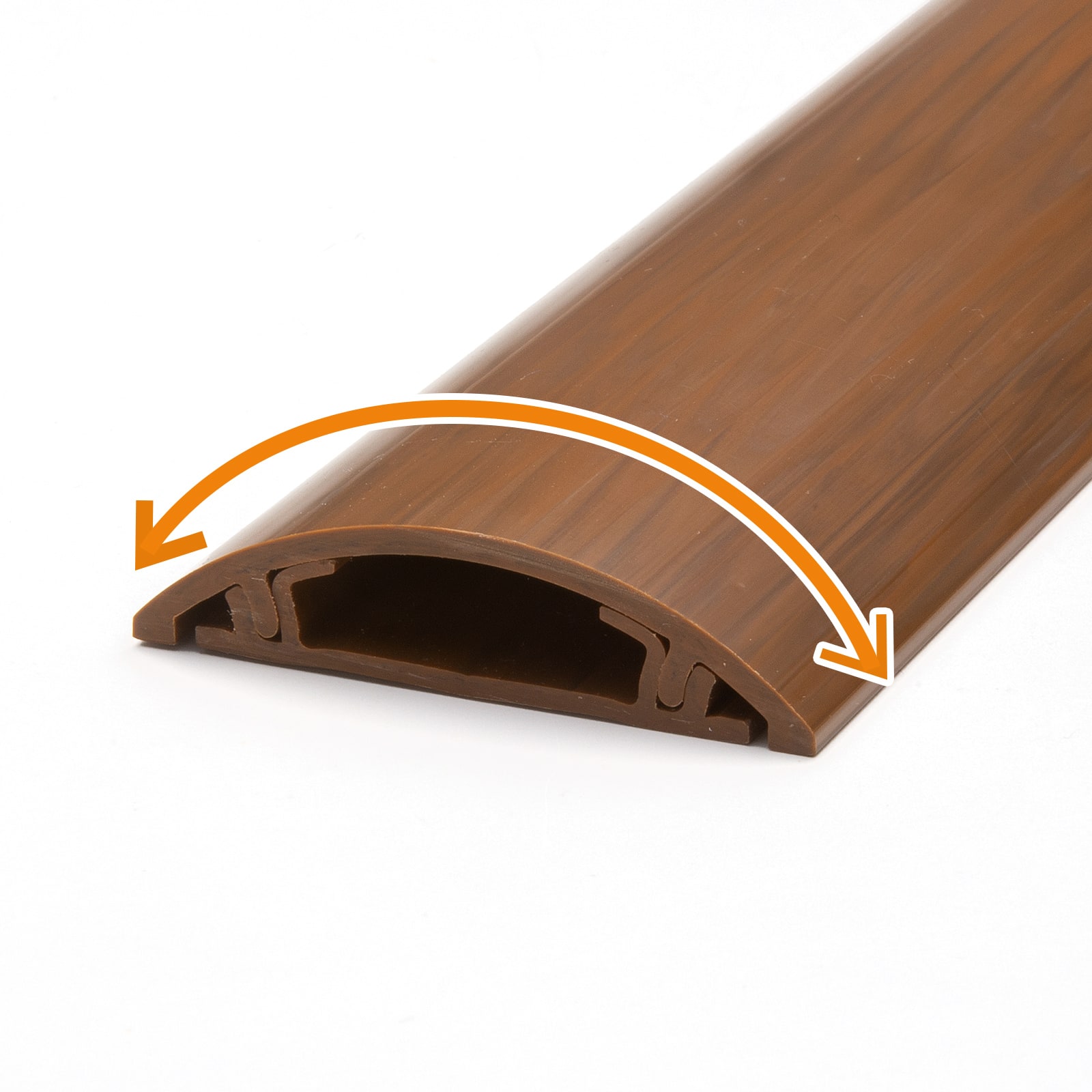 ゆるやかなラウンド形状でつまずき防止