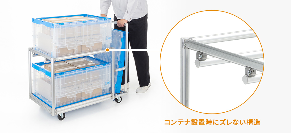 コンテナ設置時にずれない構造