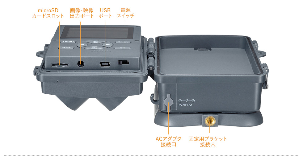 CMS-SC03GY【トレイルカメラ】暗闇でも撮影できる赤外線センサー内蔵の ...