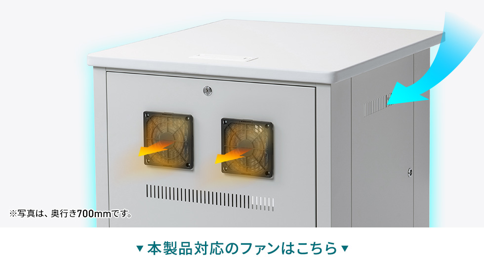 別売のファンを取り付けて放熱効率アップ