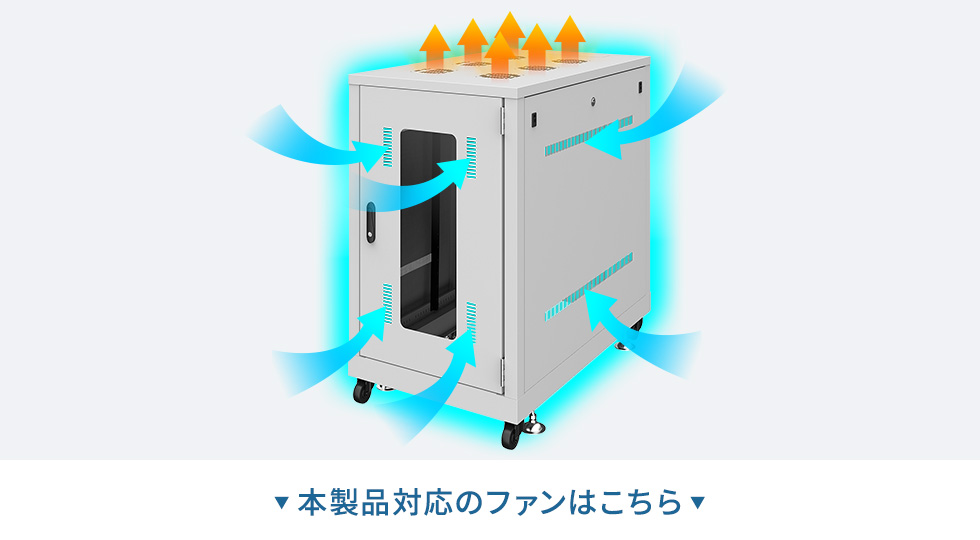 別売のファンを取り付けて放熱効率アップ