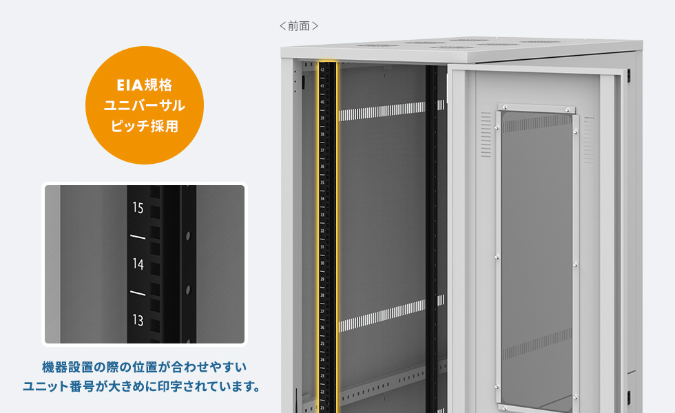 前後4ポストに19インチマウントフレームを採用