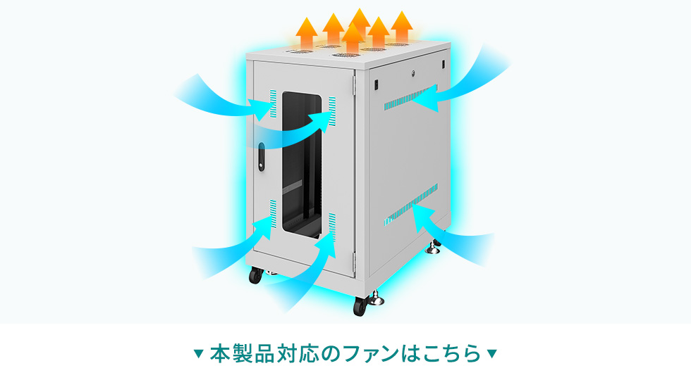 別売のファンを取り付けて放熱効率アップ