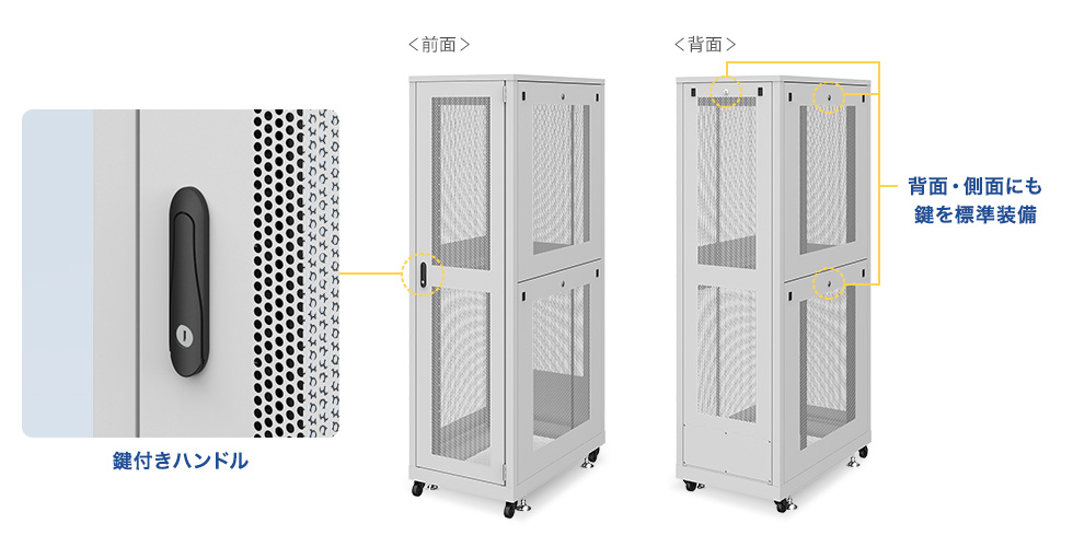 鍵付きでセキュリティ対策万全