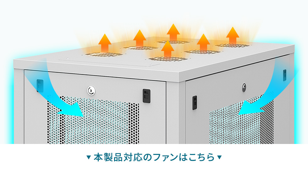 別売のファンを取り付けて放熱効率アップ
