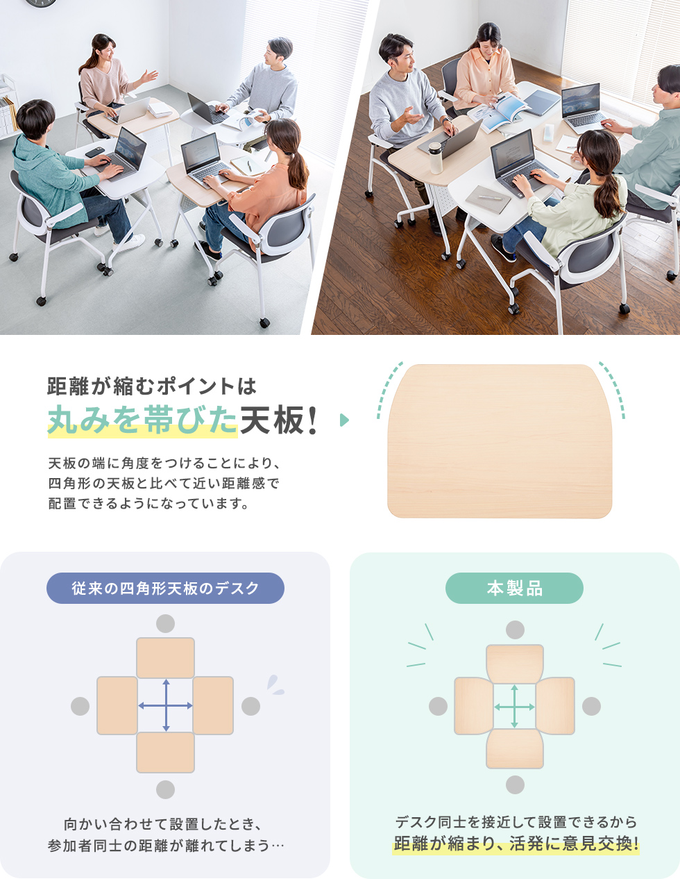 天板形状の説明画像