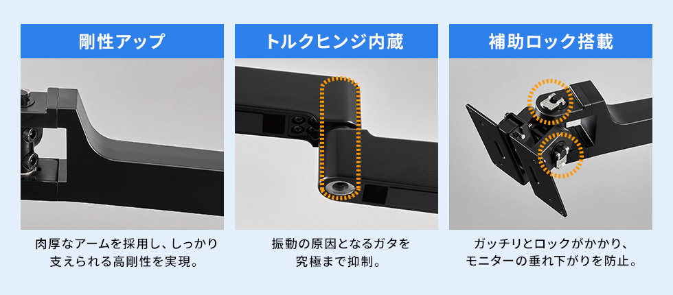 3つの機能で微振動を抑制