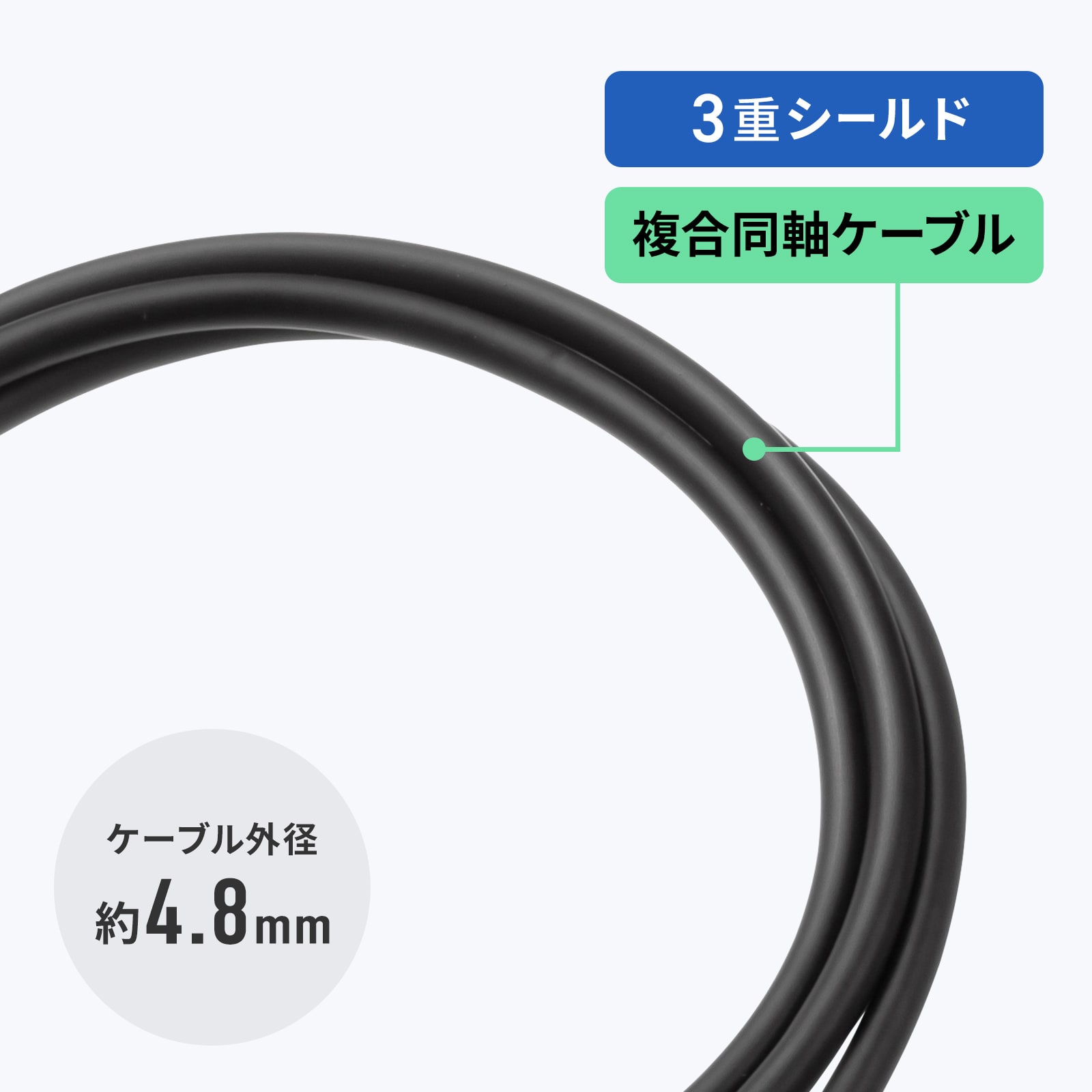 ノイズに強い3重シールド