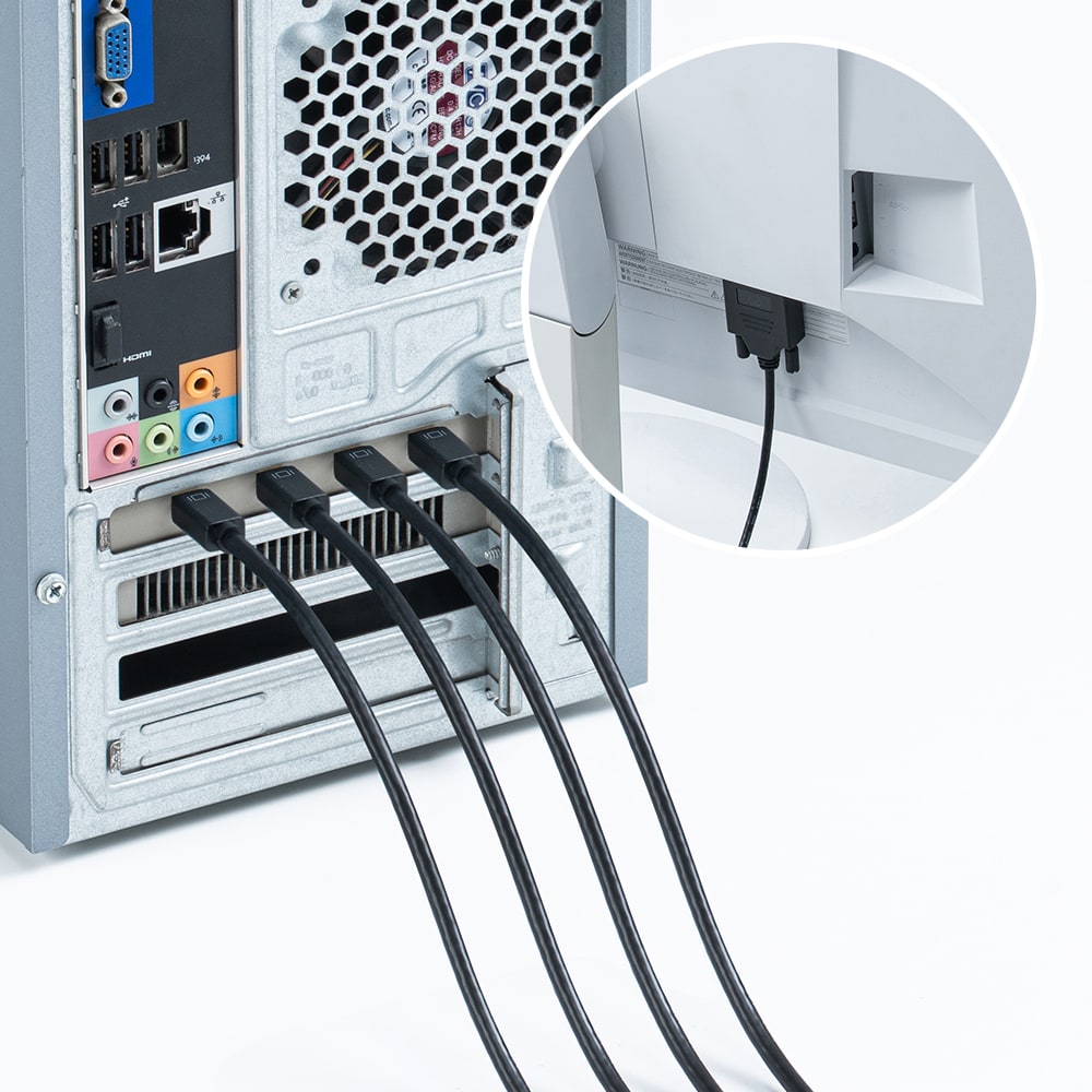 Mini DisplayPortをDVIへ変換