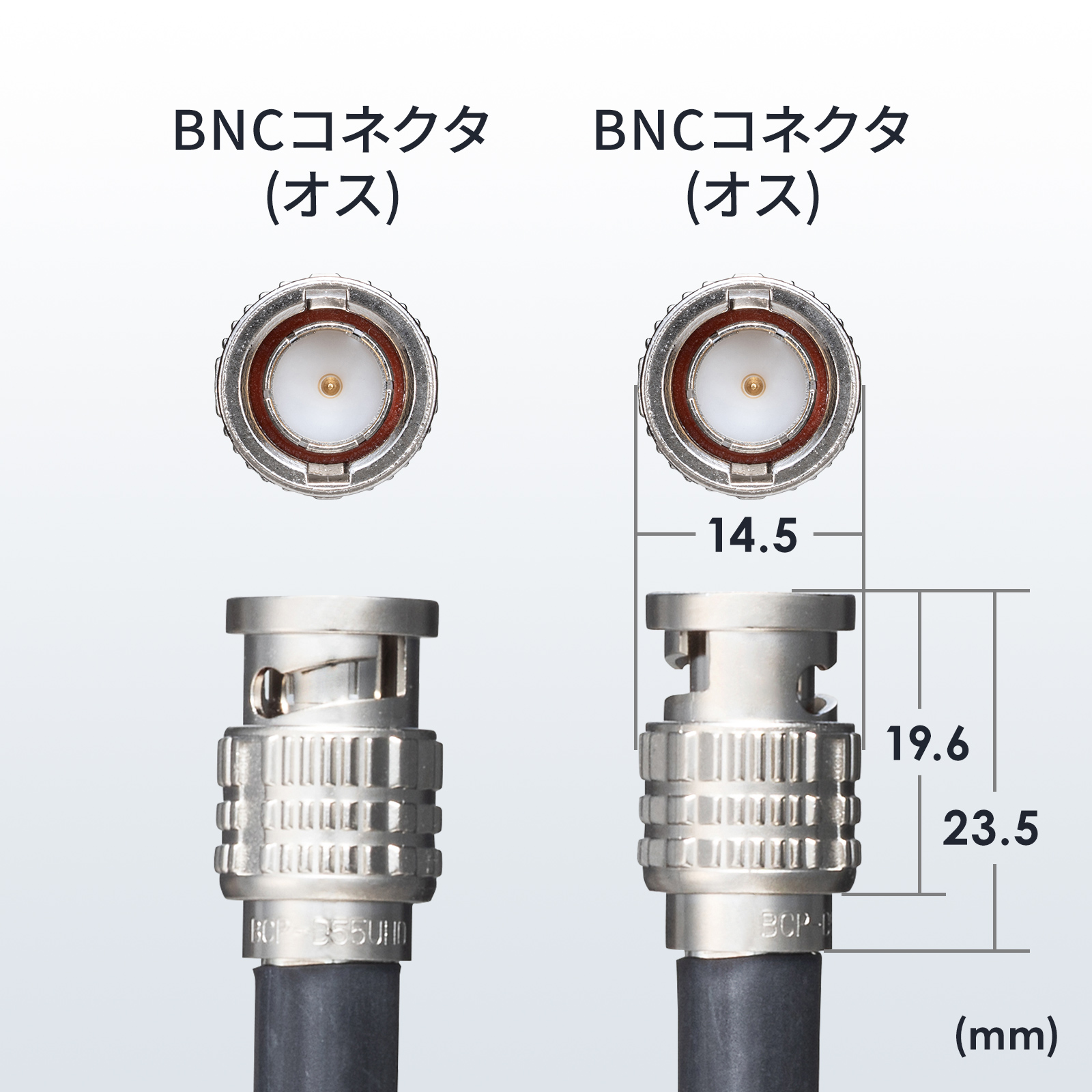BNC75Ωコネクタ採用