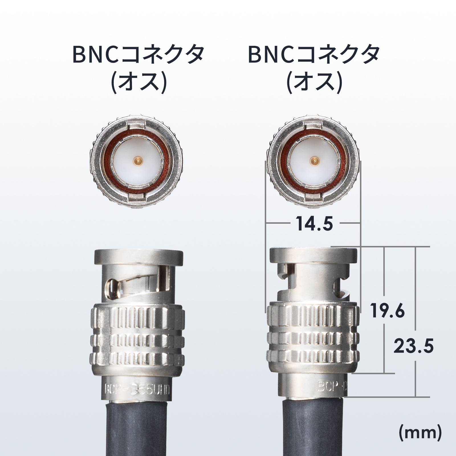 BNC75Ωコネクタ採用