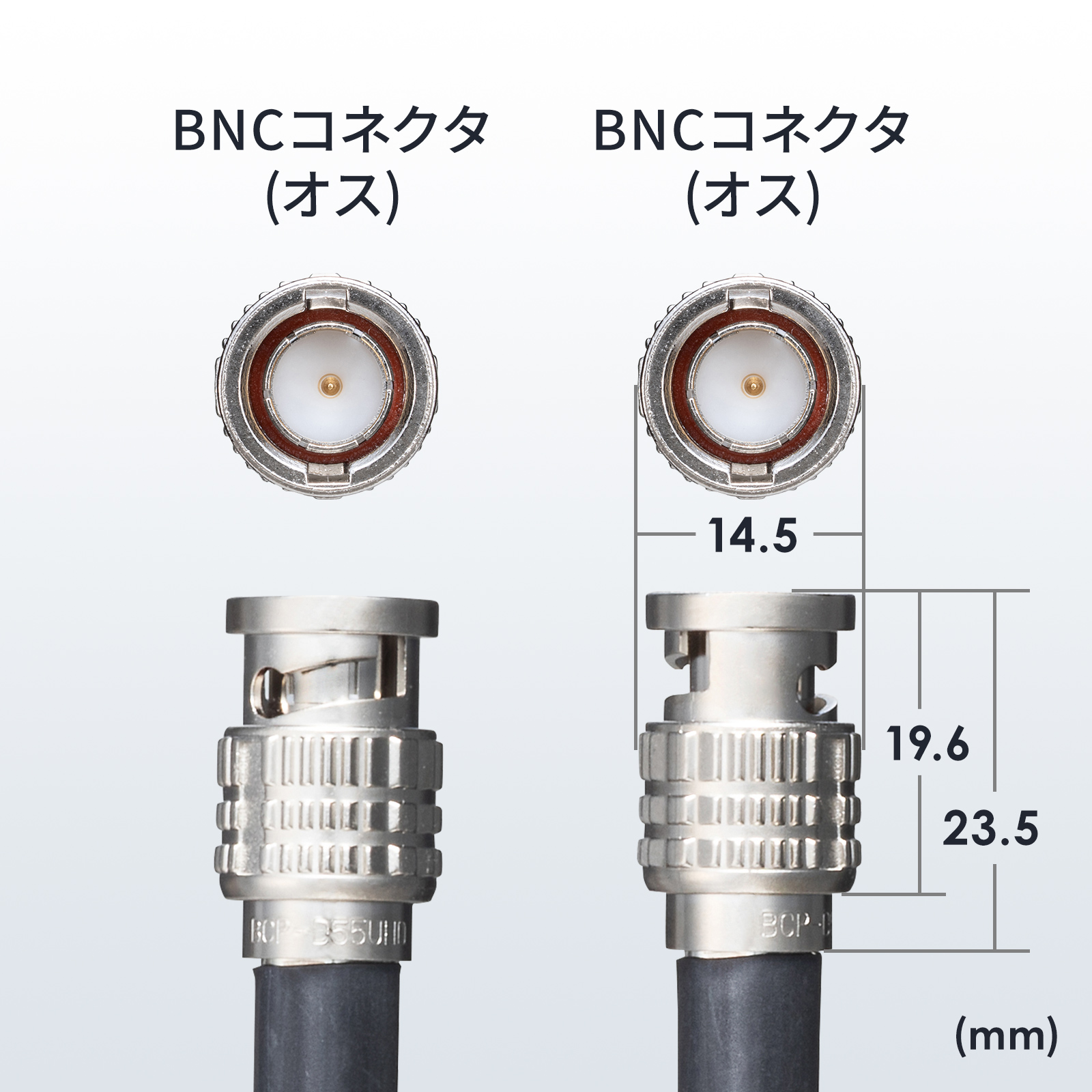 BNC75Ωコネクタ採用