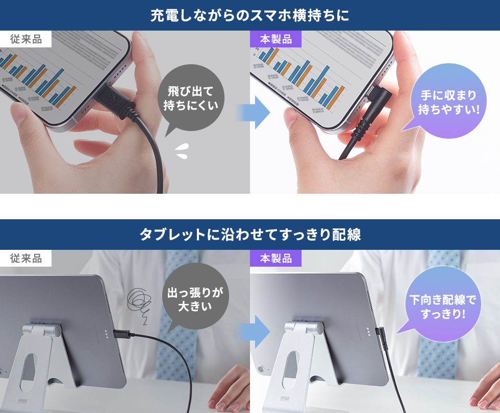 L字コネクタのメリット