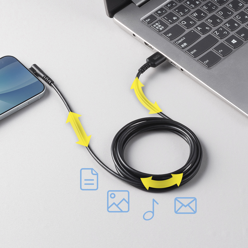 最大480Mbpsの高速データ転送